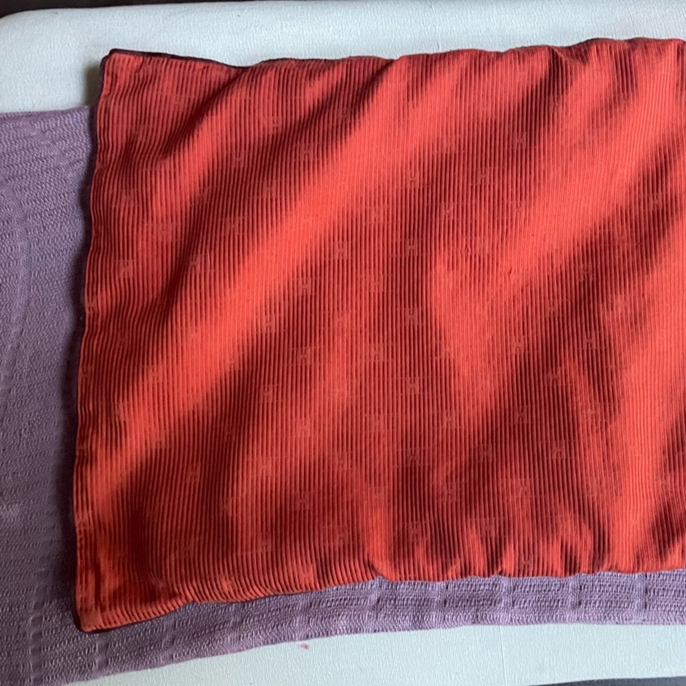 Hermes Classic Orange Pillow Cover Authentic Logo VGUC - Picture 4 of 13